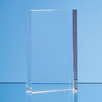 20cm x 11cm Optical Crystal Rectangle Award, H or V