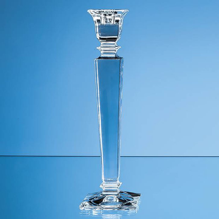 30.5cm Lead Crystal Carla Candlestick Holder
