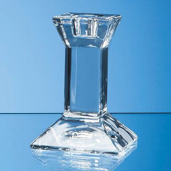 10cm Lead Crystal Padova Candlestick Holder