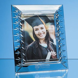 25cm Lead Crystal Panelled Photo Frame for 5inchinch x 7inchinch Photo  V