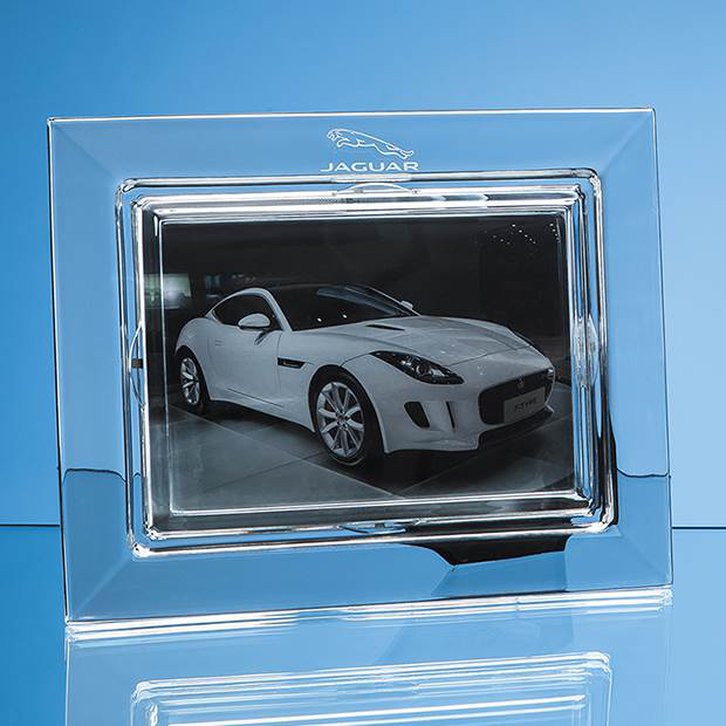 25cm Lead Crystal Plain Photo Frame for 7inchinch x 5inchinch Photo  H or V