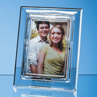 21.5cm Lead Crystal Plain Photo Frame for 4inchinch x 6inchinch Photo  H or V