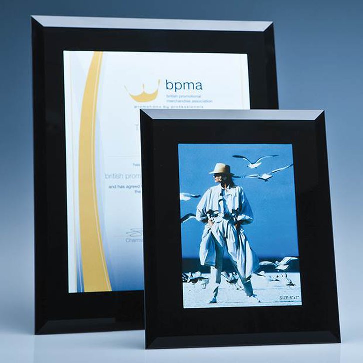 Black Surround Glass Frame for 5inchinch x 7inchinch Photo  H or V