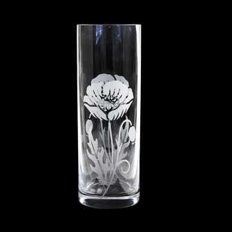 Poppy Cylinder Vase 10" x 4"