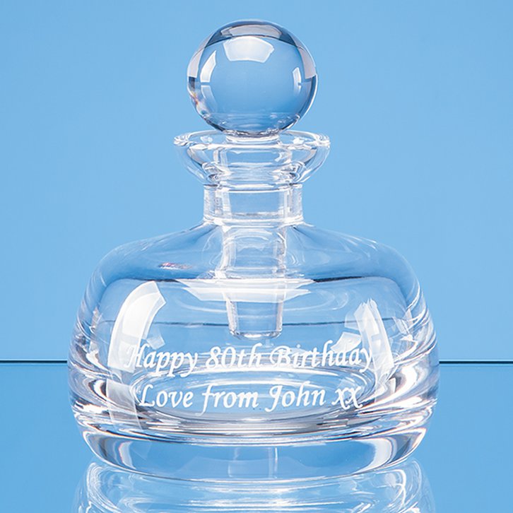 8cm Lead Crystal Perfume Bottle & Stopper