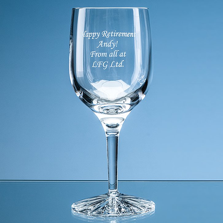 220ml Grosvenor Lead Crystal Wine Glass with Star Cut Base