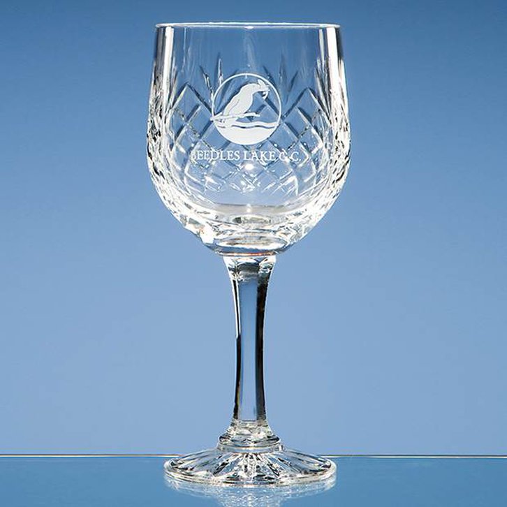 240ml Durham Lead Crystal Panel Goblet