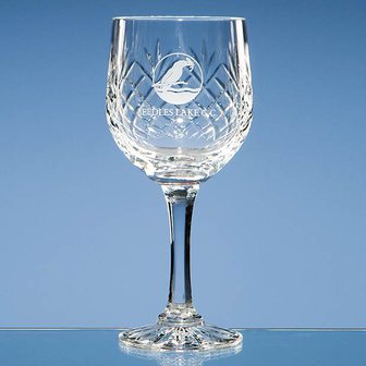 240ml Durham Lead Crystal Panel Goblet