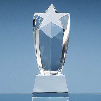 23cm Optical Crystal Mounted Starburst Award