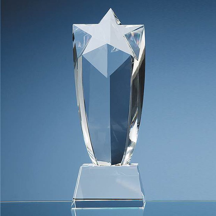 25.5cm Optical Crystal Mounted Starburst Award