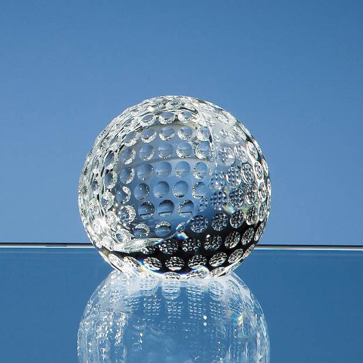 6cm Optical Crystal Golf Ball Paperweight