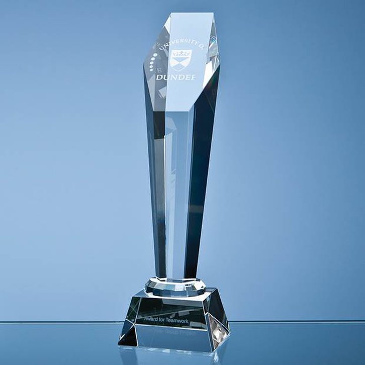 28cm Optical Crystal Hexagon Column Award