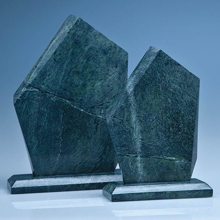 20cm Green Marble Facetted Ice Peak Award