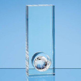20cm Optical Crystal Globe in the Hole Award