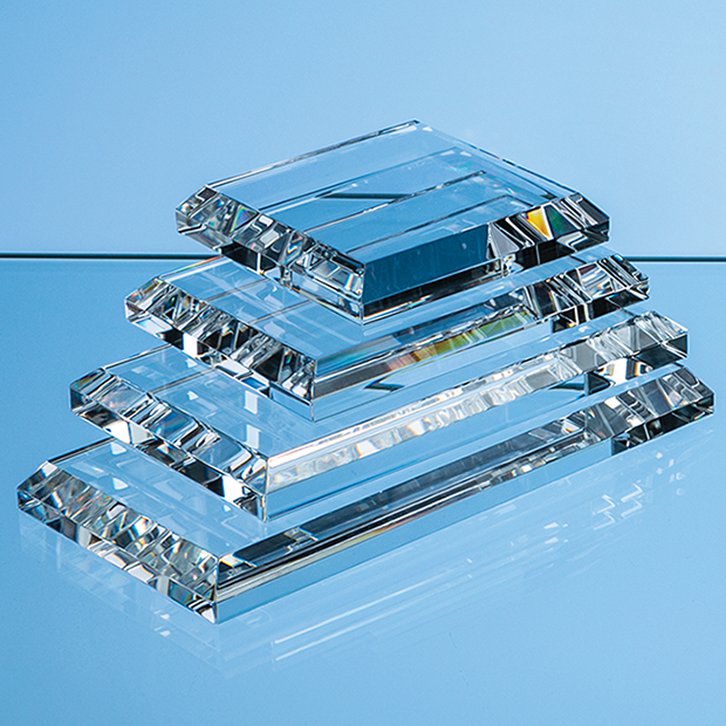 10cm x 7.5cm Clear Glass Base